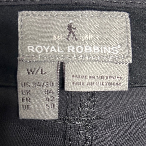 Royal Robbin’s men’s black hiking pants size 34/30 camping fishing walking - Picture 6 of 10